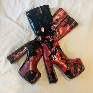 Trickz n Treatz x Dolls Kill - SCREAM QUEEN GOGO BOOTS - BLACK